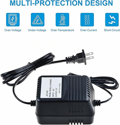 Miniatura 3 de Adaptador AC/CA de 12 V 1 A para modelo AD-1201000AU-1 P/N: GJE-AC41-322 12 VAC 1000 mA enchufe clase 2 cable de fuente de alimentación de