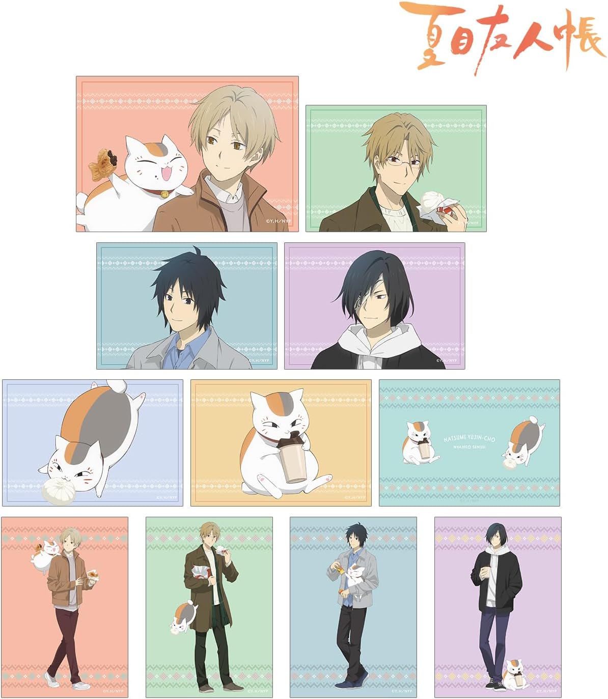 Natsume's Book of Friends Drawn Illustration Winter Outfit Version Trading Bromide Box of 11