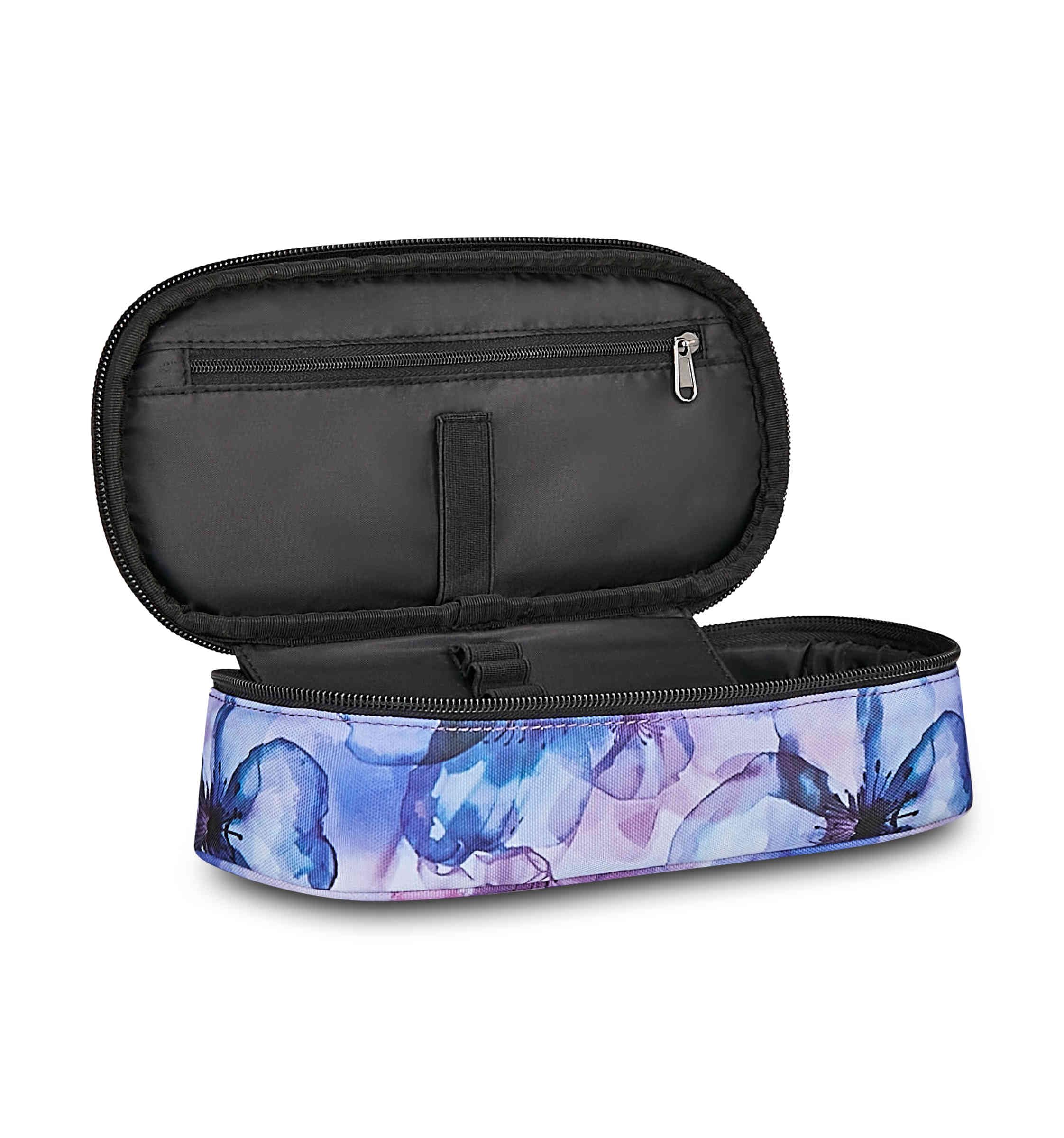 Invicta Portapenne Scuola Lip XL, Lilla, Astuccio con organizer e passanti elastici portapenne, Taschino interno con zip, Accessori Zaino, Scuola media e superiore, Ragazza