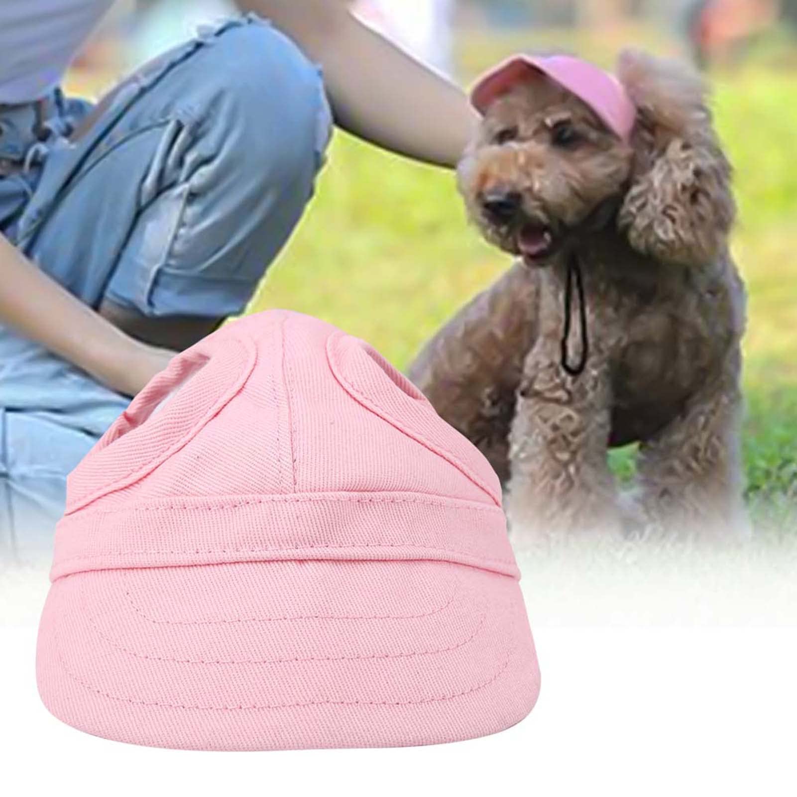Yosoo Health Gear Pet Dog Cat, Outdoor Pet Baseball Cap Pet Sunbonnet with Ear Holes Adjustable Stripe for Spring Summer Hiking Sporting (M)