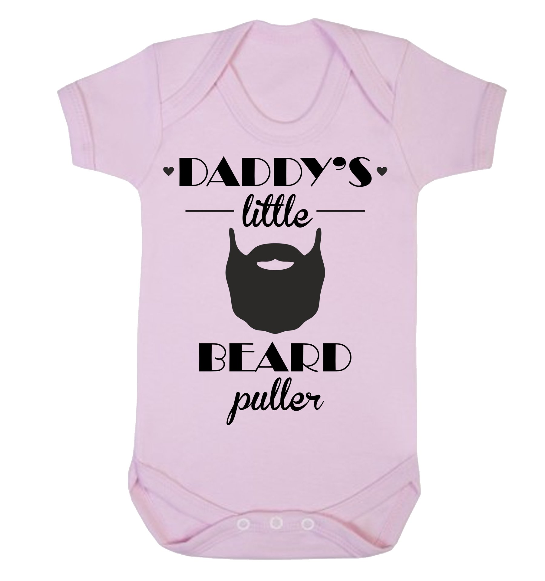 Reality Glitch Pink Daddy's Little Beard Puller Babygrow
