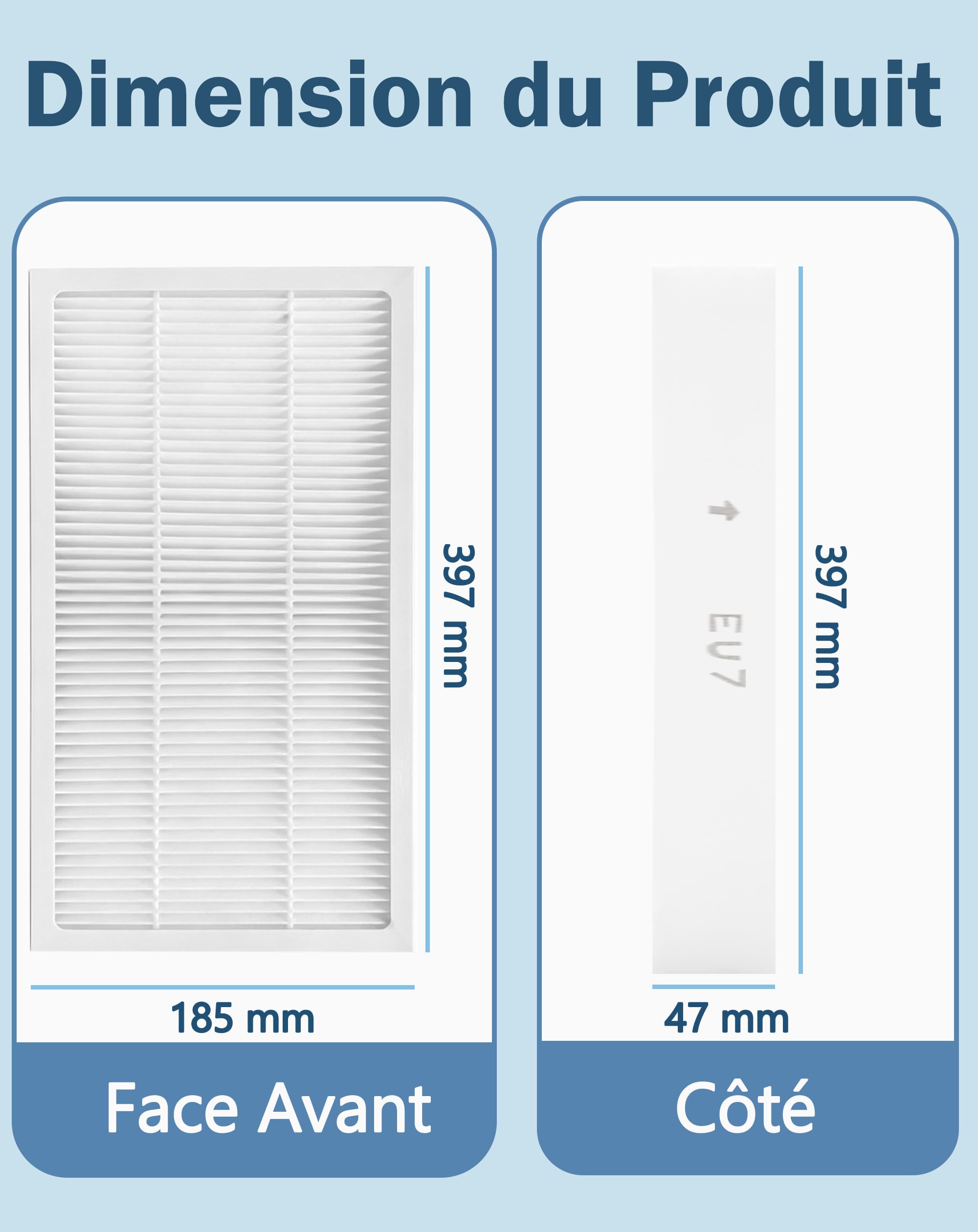 Filtre Compatibles UNELVENT IDEO 325 ECOWATT/INITIA 225 VMC DOUBLE-FLUX
