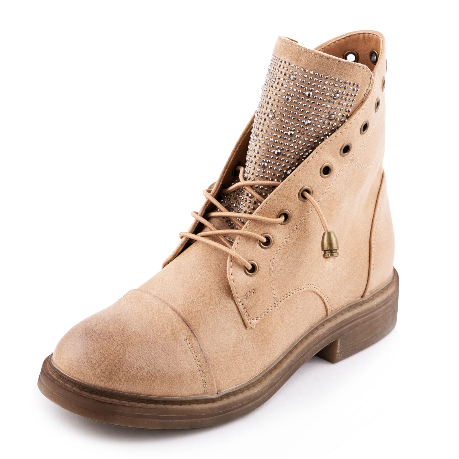 Toocool Stivali Donna Stivaletti Strass Anfibi Biker Invernali Scarpe G621