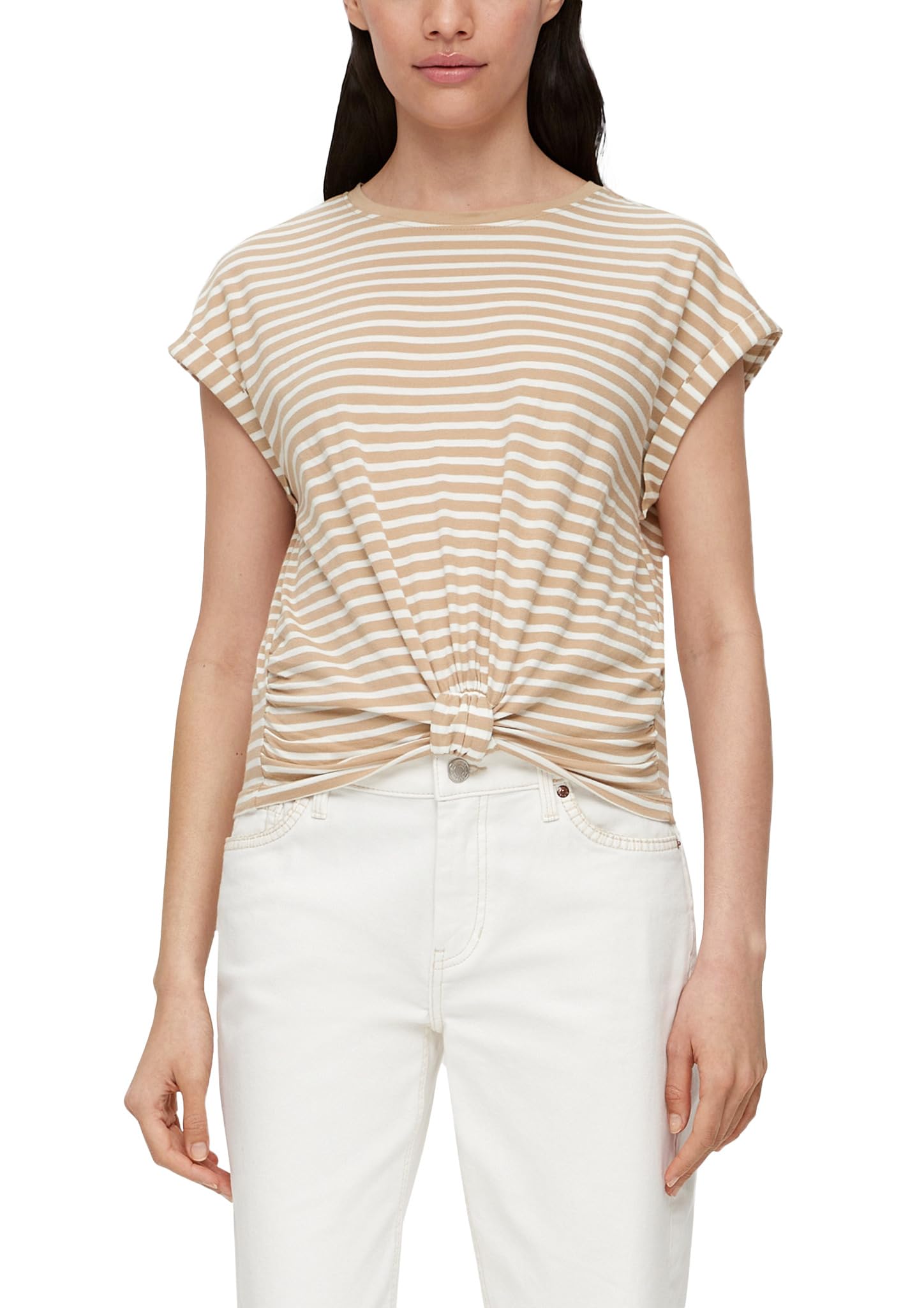 s.Oliver Women's Short-Sleeved T-Shirt, Brown, 20