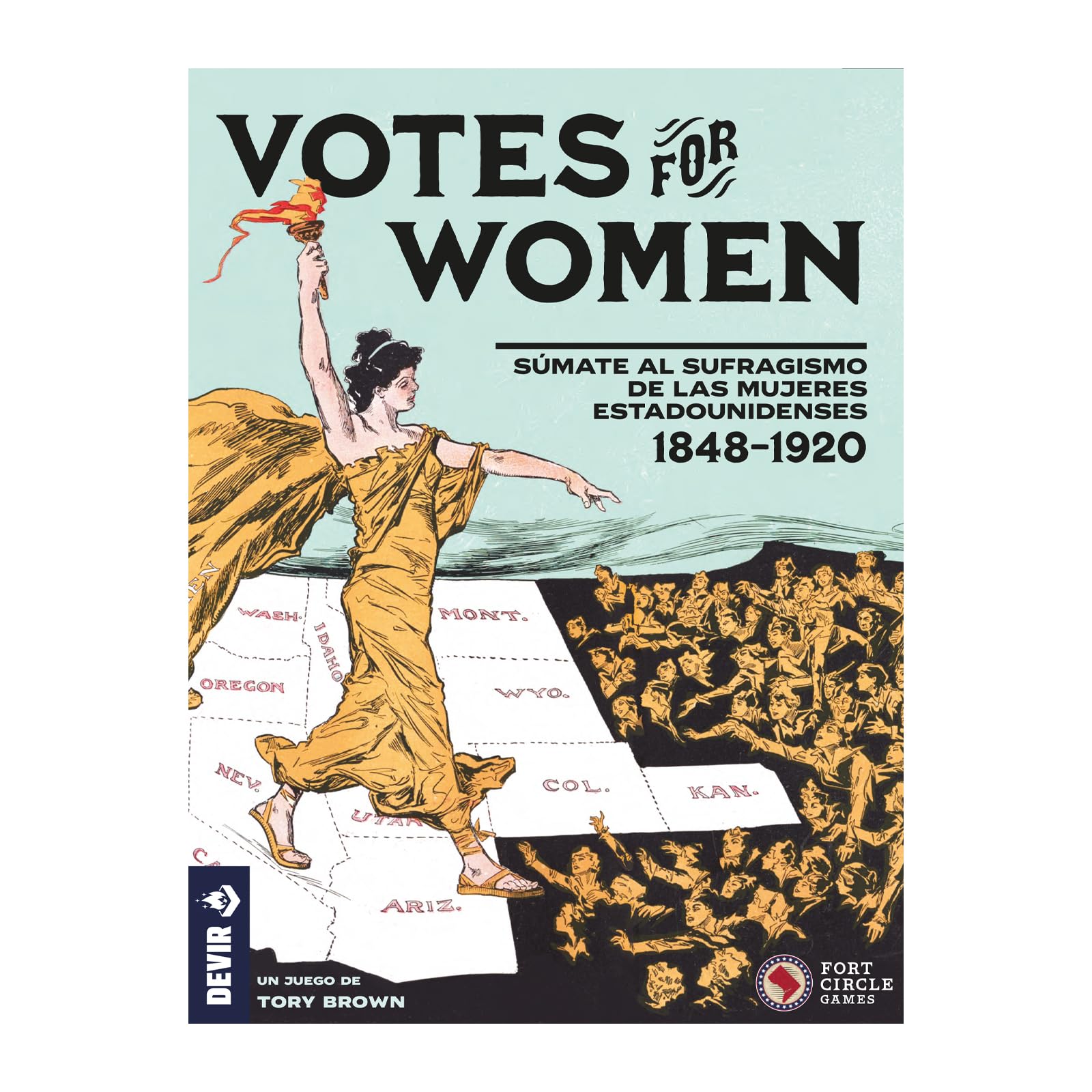Devir - Votes for Women – Juego de Mesa Histórico sobre el Sufragio Femenino en EE. UU., 14+ años, 1-4 Jugadores (BGVOTSP)
