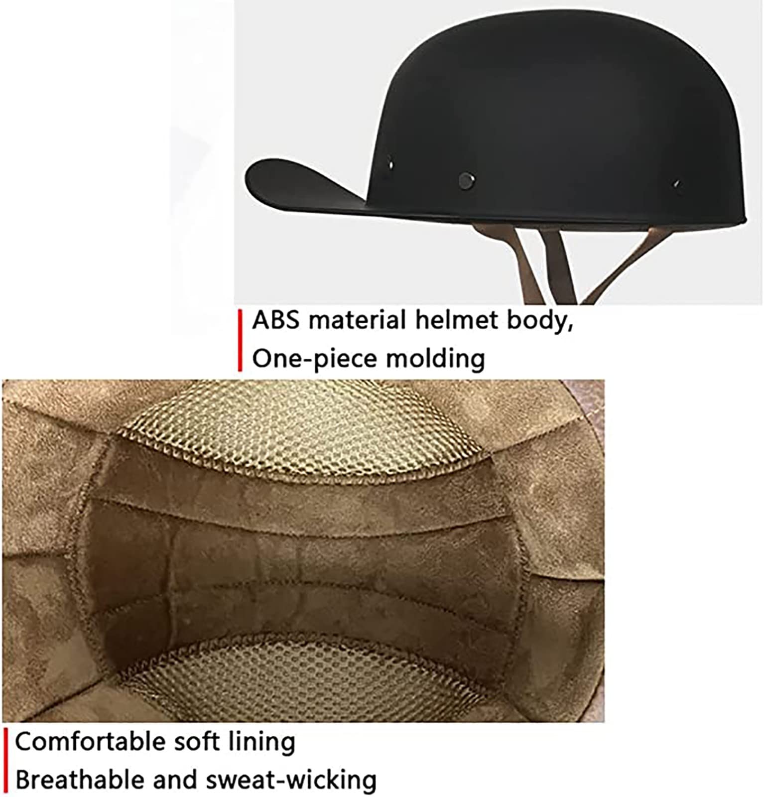 Casque Moto/vélo Puzzlegame En Forme De Casquette Baseball – Adulte 56-62 Cm, Coque ABS, Léger, Réglable