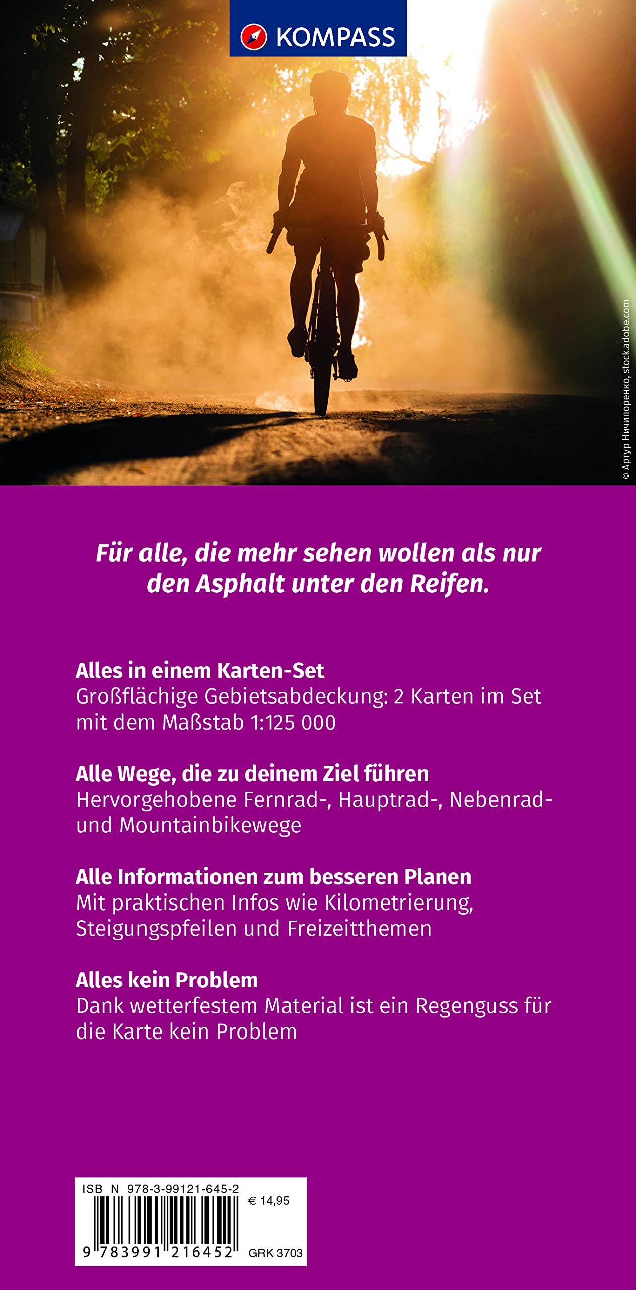 KOMPASS Großraum-Radtourenkarte 3703 Berlin-Brandenburg, 1:125.000: 2 Karten im Set, reiß- und wetterfest, GPX-Daten zum Download (KOMPASS Großraum Fahrradkarte, Band 3703)