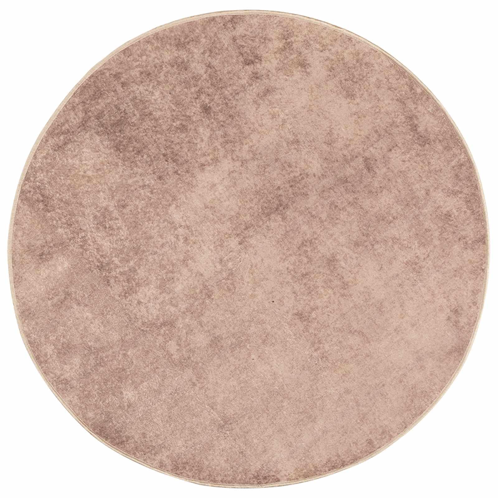 Tapis de couloir rond à poils courts sable moderne pour entrée 120cm