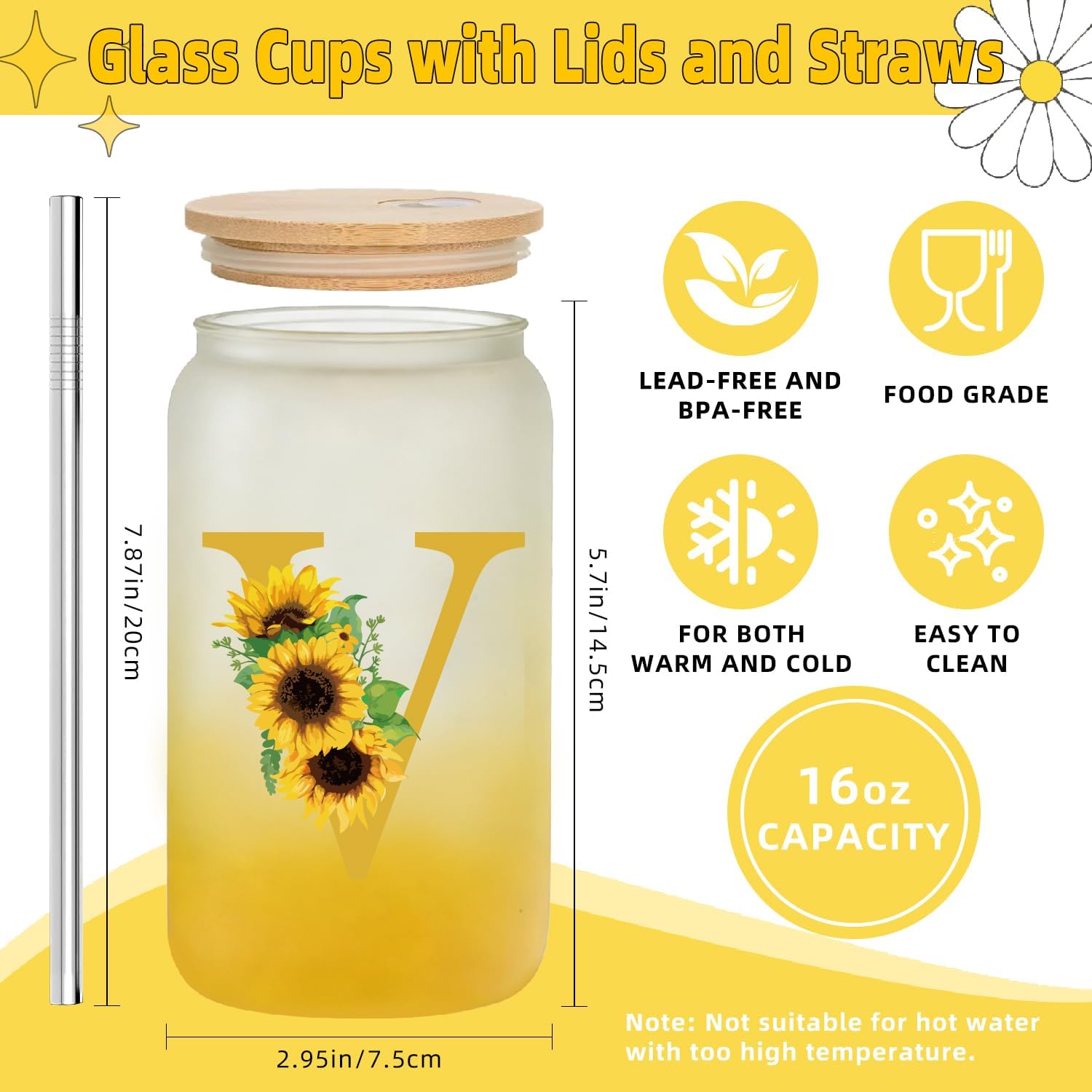 Sunflower Cup for Women, Birthday Gift for Sunflower Lovers image 3