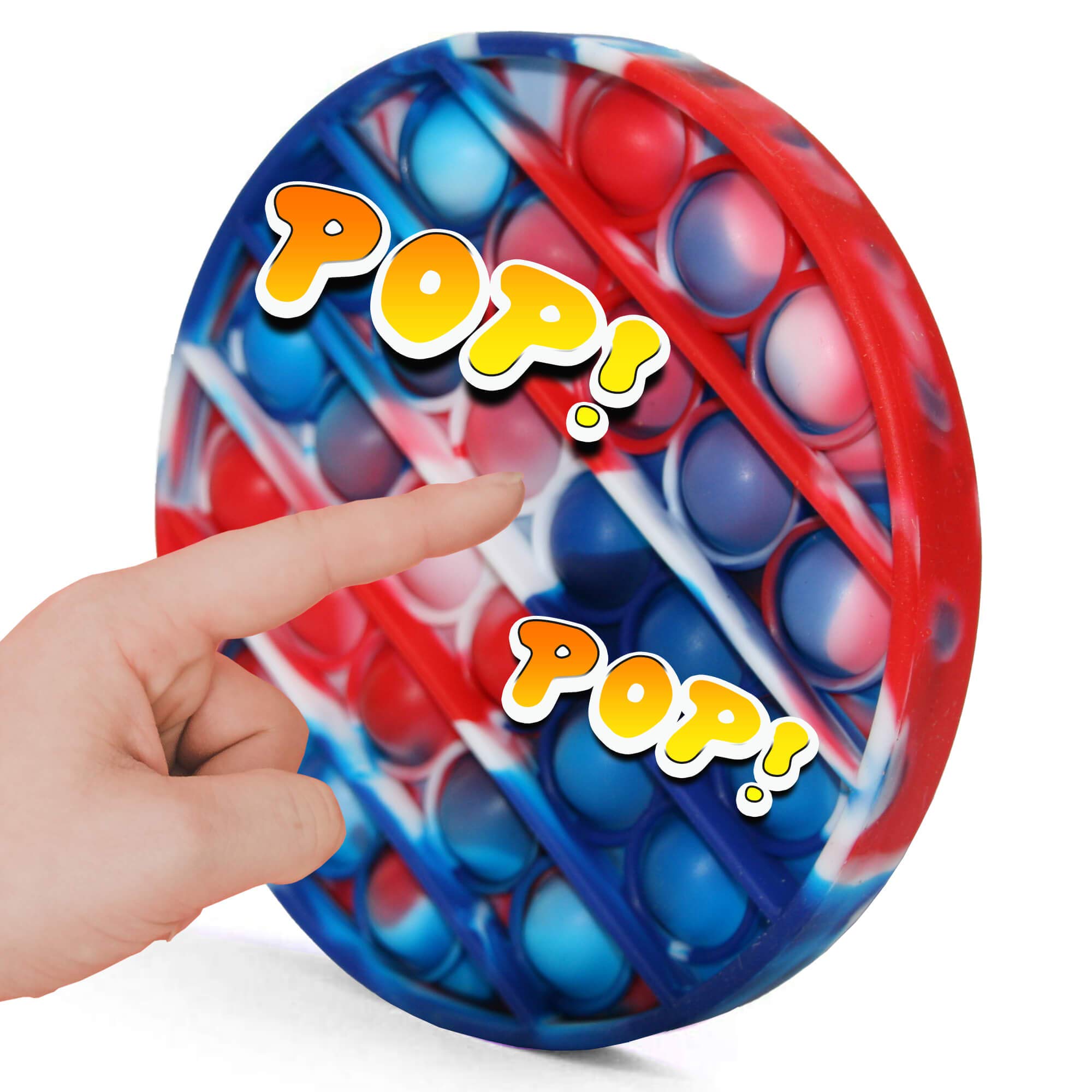 Lume UK | Push Pops It Fidget Toy, Pop Push Bubble Toy for Anxiety, Sensory Toys for Autism, Stress Relief Toys, Helps Reduce Fidgeting, Squishy & Good for Kids and Adults (Starburst Blue)