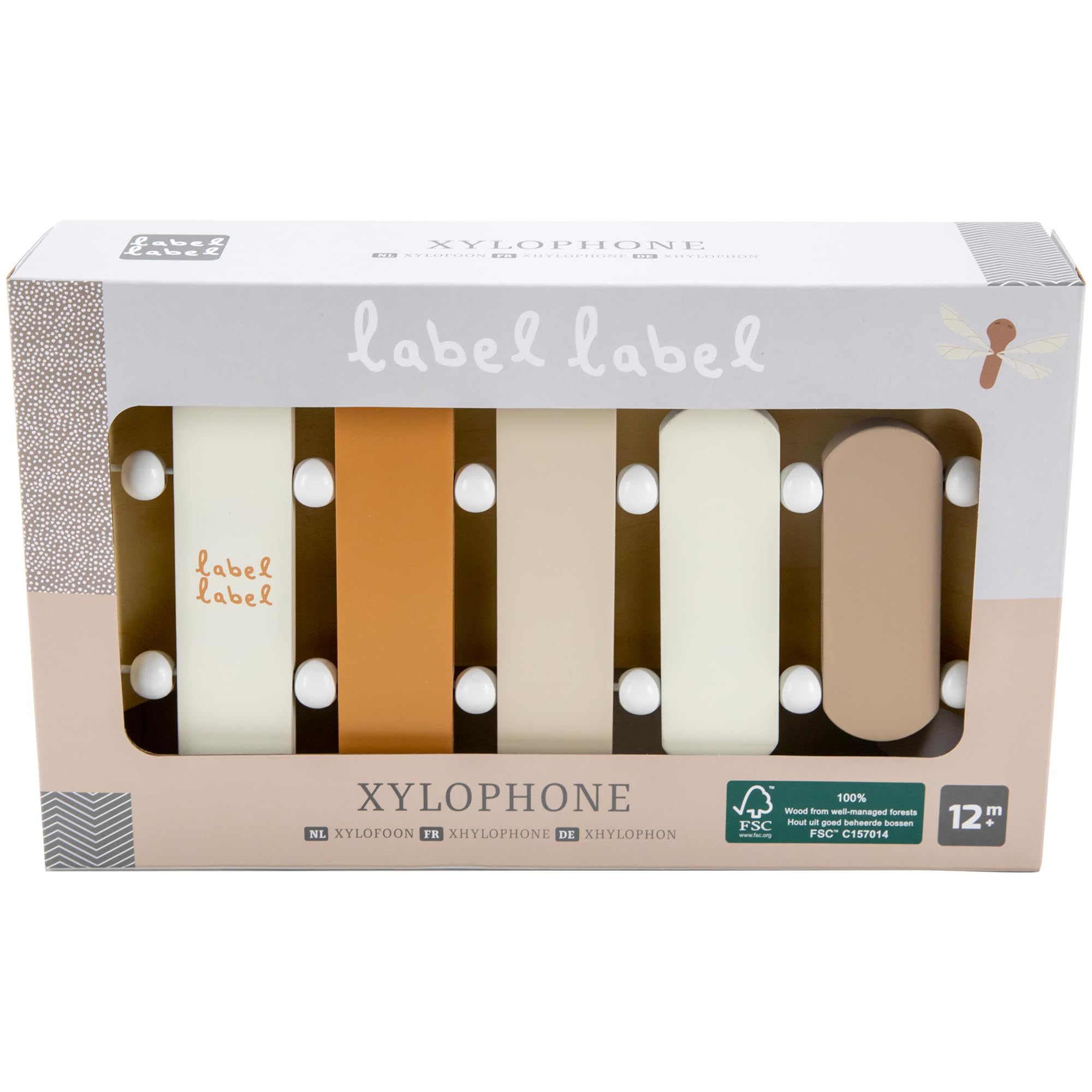Etykieta – drewniany ksylofon – Nougat