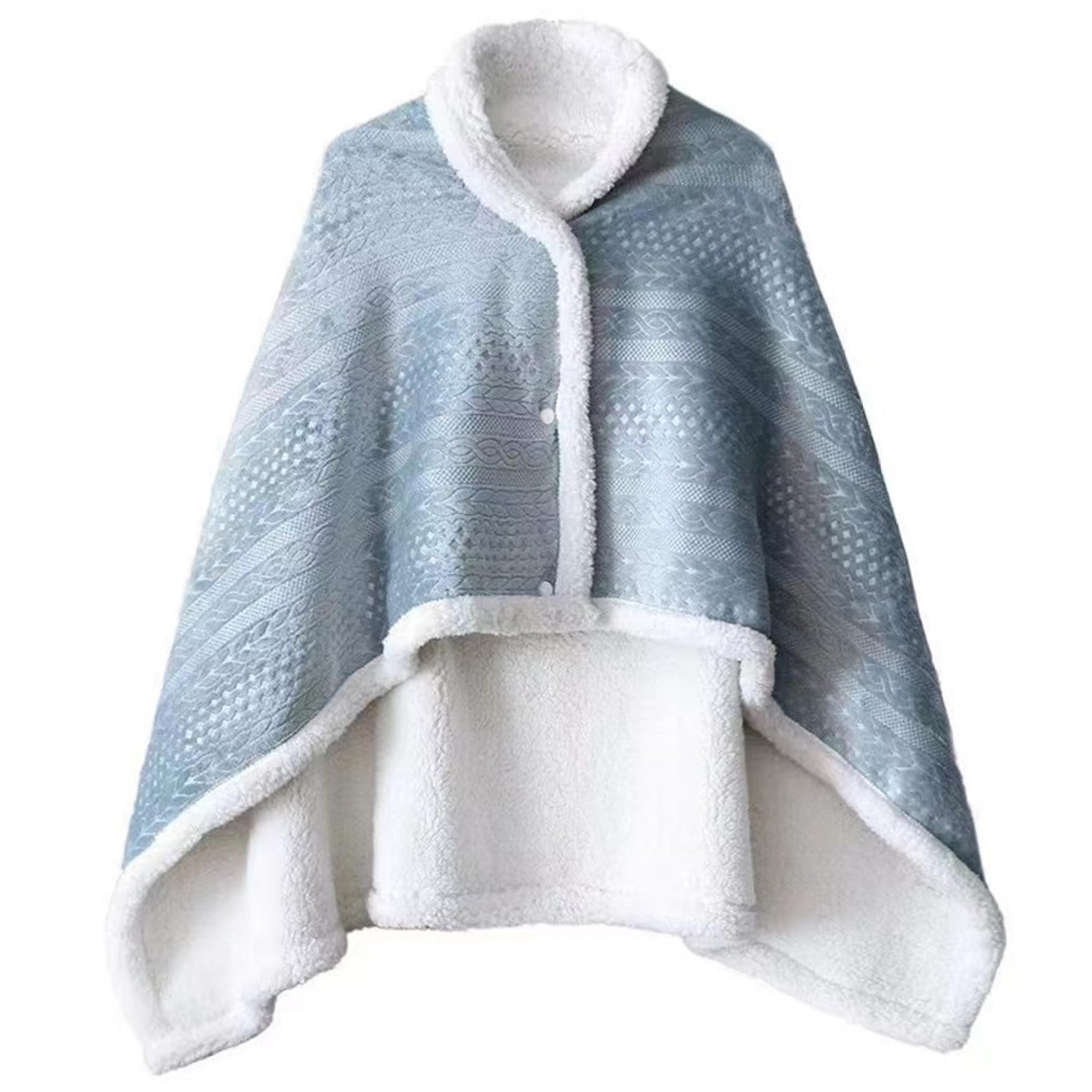 Wedhapy Lap Blanket Wearable Blanket 33x47'' Thick Small, Soft Lap for Women Warm Blankets for Winter Fleece Poncho Shawls and Wraps for Women Office