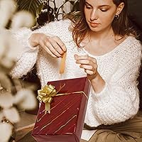 Vista 3 de CMFYHM Rollo de envoltura de celofán rojo iridescente 34 pulgadas de ancho X 100 pies de largo Celofán colorido perfecto para canastas, regalos