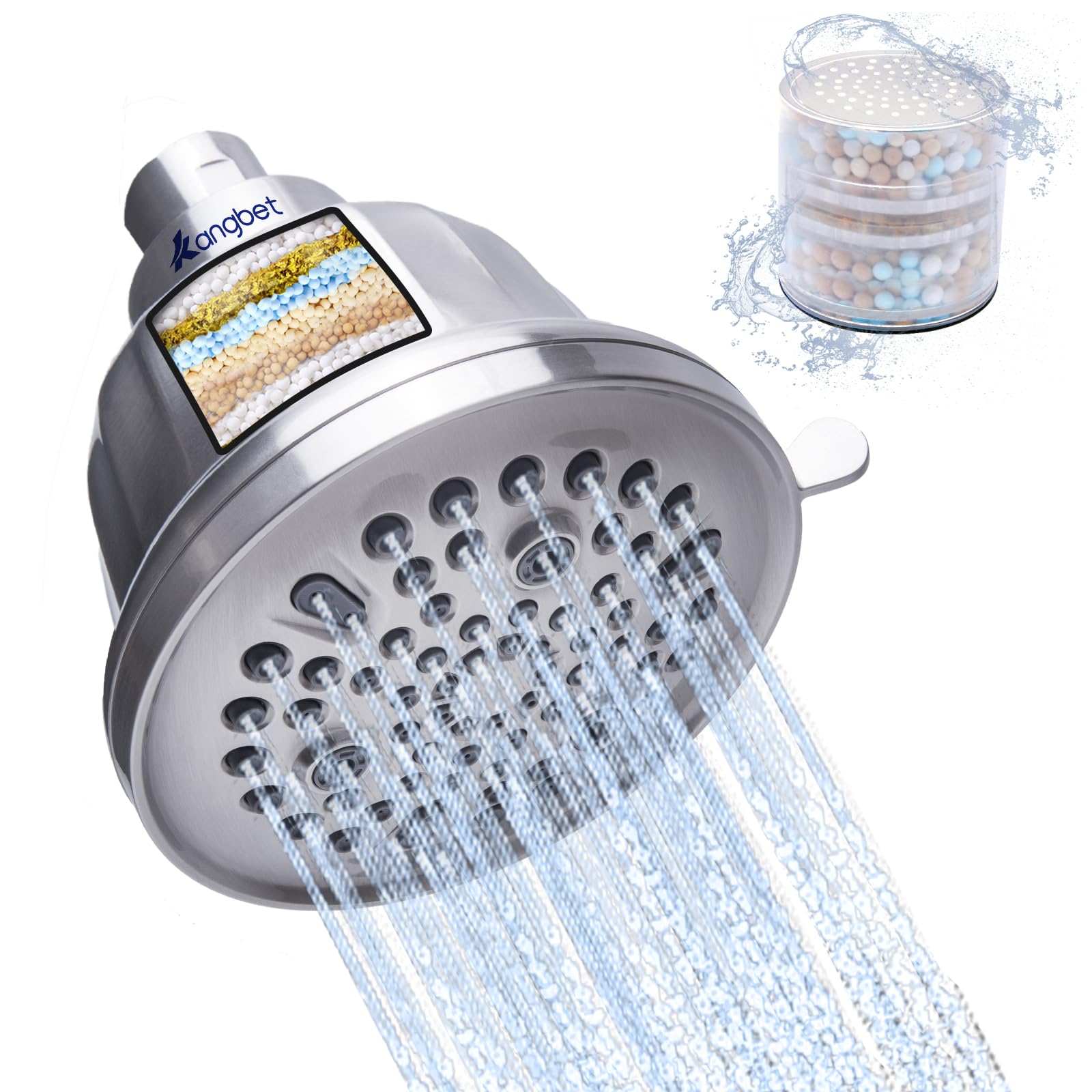 Cabezal de ducha filtrado, cabezal de ducha filtrado de alta presión para una piel más saludable del cabello, reduce la caída del cabello, protege el cabello teñido, calma la piel seca, reduce