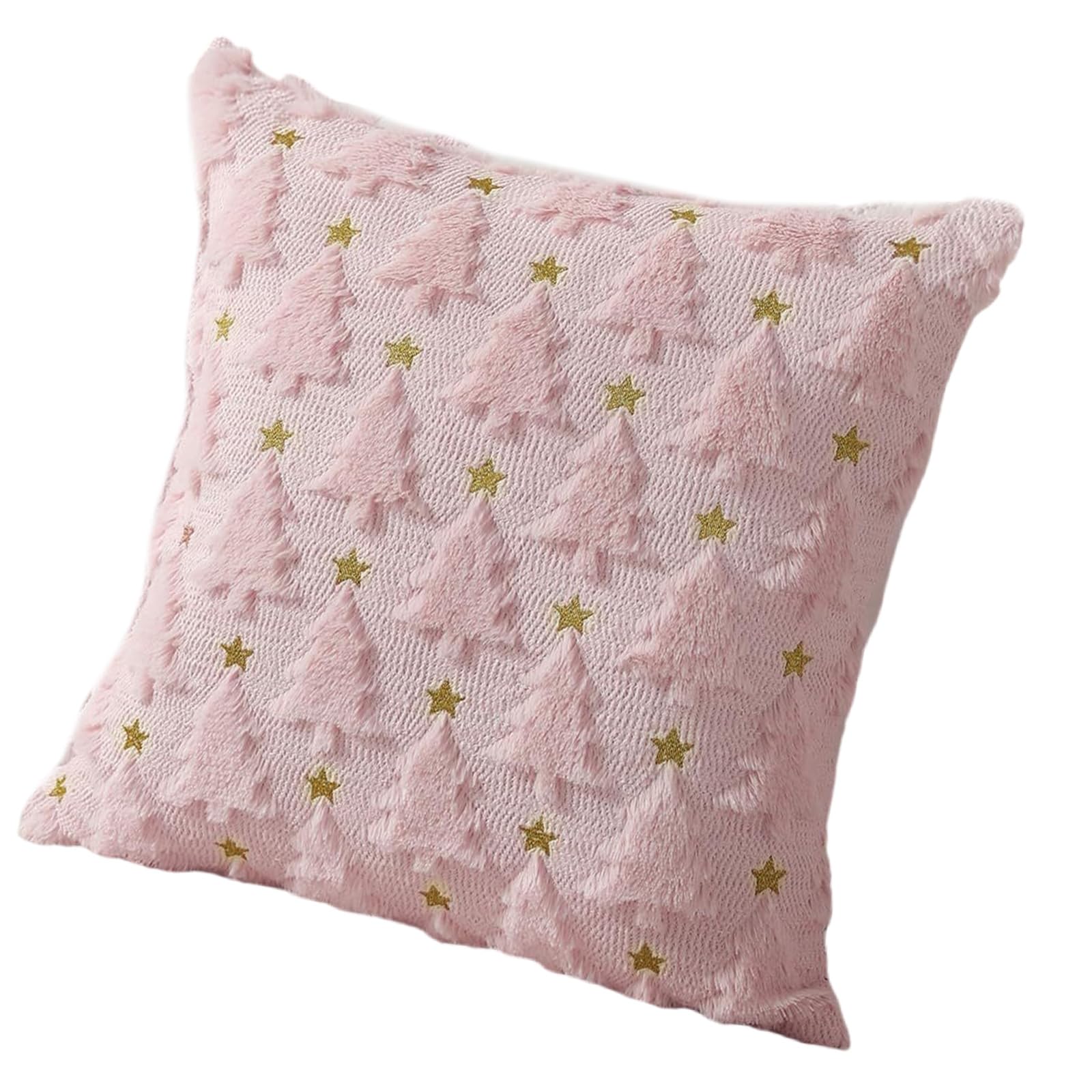 YROHGKPN Christmas Sofa Decoration Pillow Cover Soft Plush Faux Wool Case Protective for Home Dormitory Bedroom Christmas Pillow