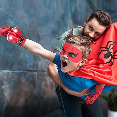 Miniatura 6 de Web Launcher - Tiradores de cuerda, tiradores de telaraña, luz de inducción magnética, lanzador de cuerda, puede agarrar objetos pequeños, guantes