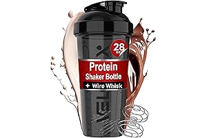 28oz Leak-Proof Shaker Bottle with Wire Whisk for Effortless Protein Mixing