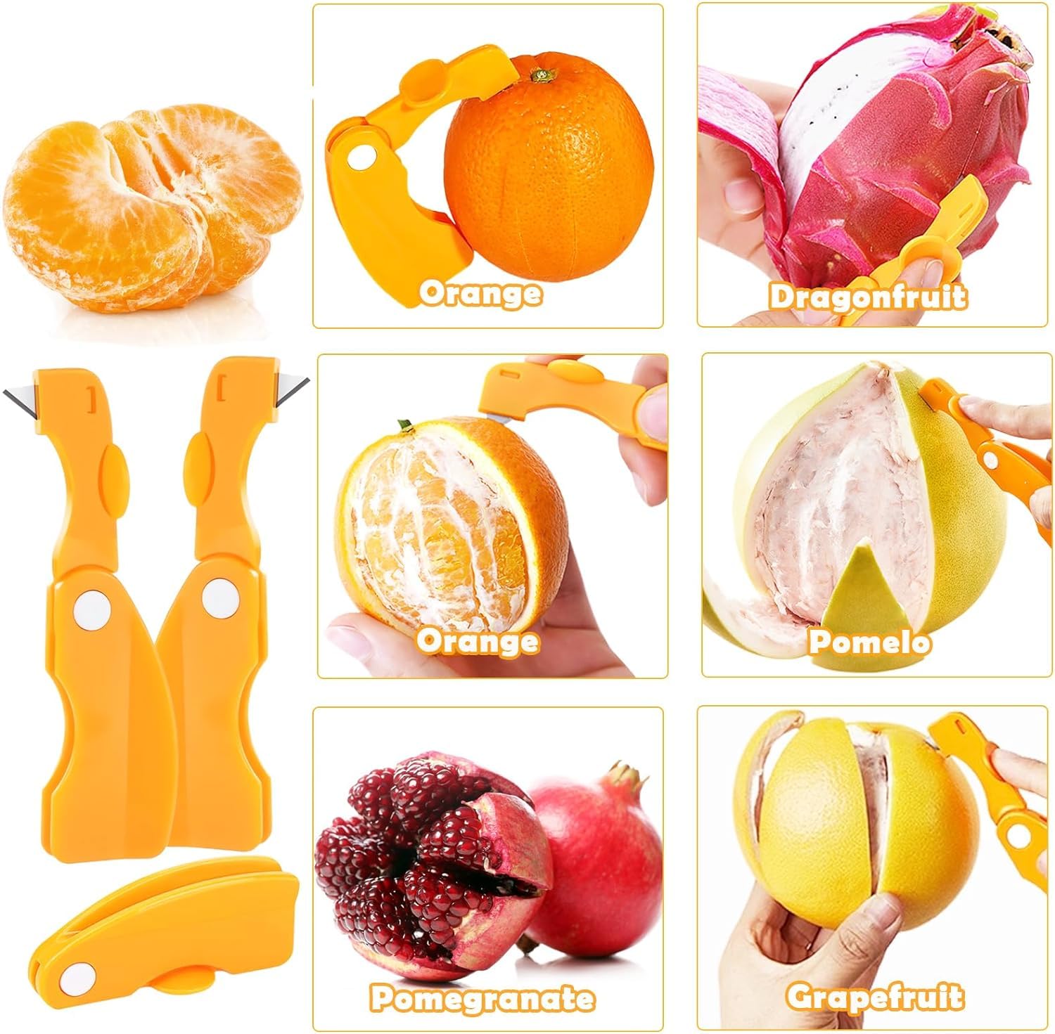 Foldable Multifunctional Peeler, Orange Peeler, Easy Open Orange  
