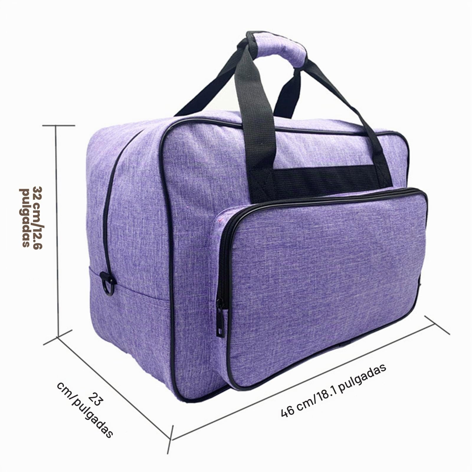 Bolsa para máquina de coser con espacio interior espacioso, bolsa de transporte para máquina de coser, bolsa de transporte estable y bolsa de almacenamiento, maletín de costura para viajes