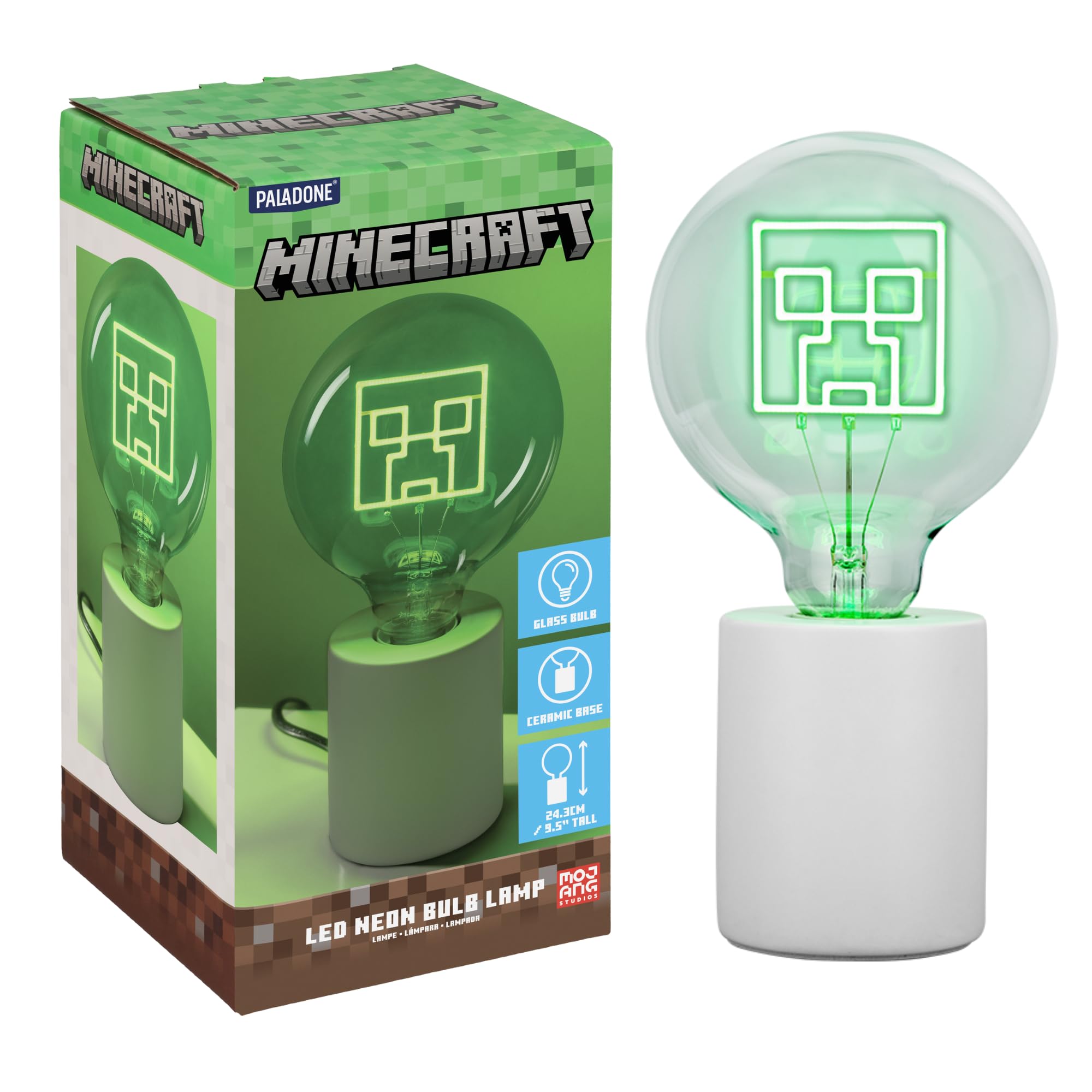 Minecraft Creeper Led Neon Bulb Lamp Uk