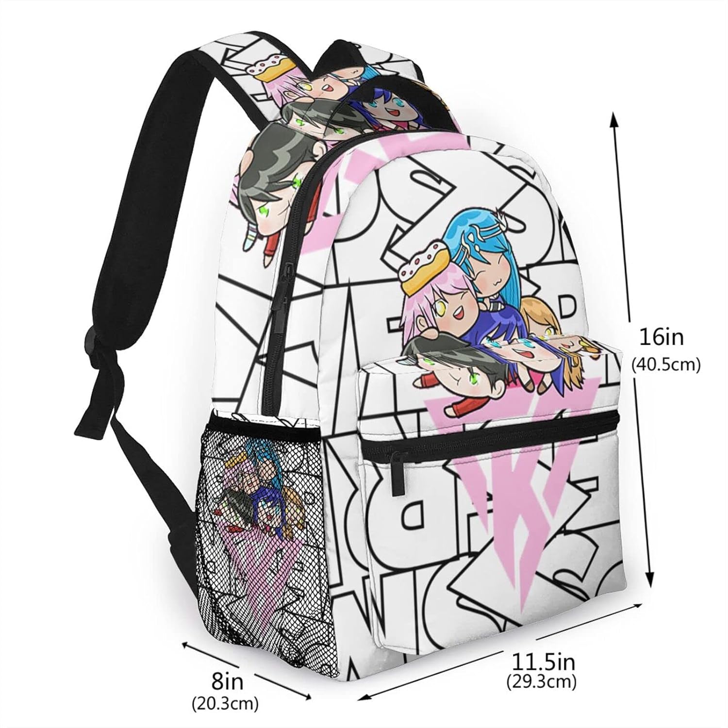 Casual Backpack Its_Funneh Unisex High Capacity Students Schoolbag Travel Fashion Shoulders Bag