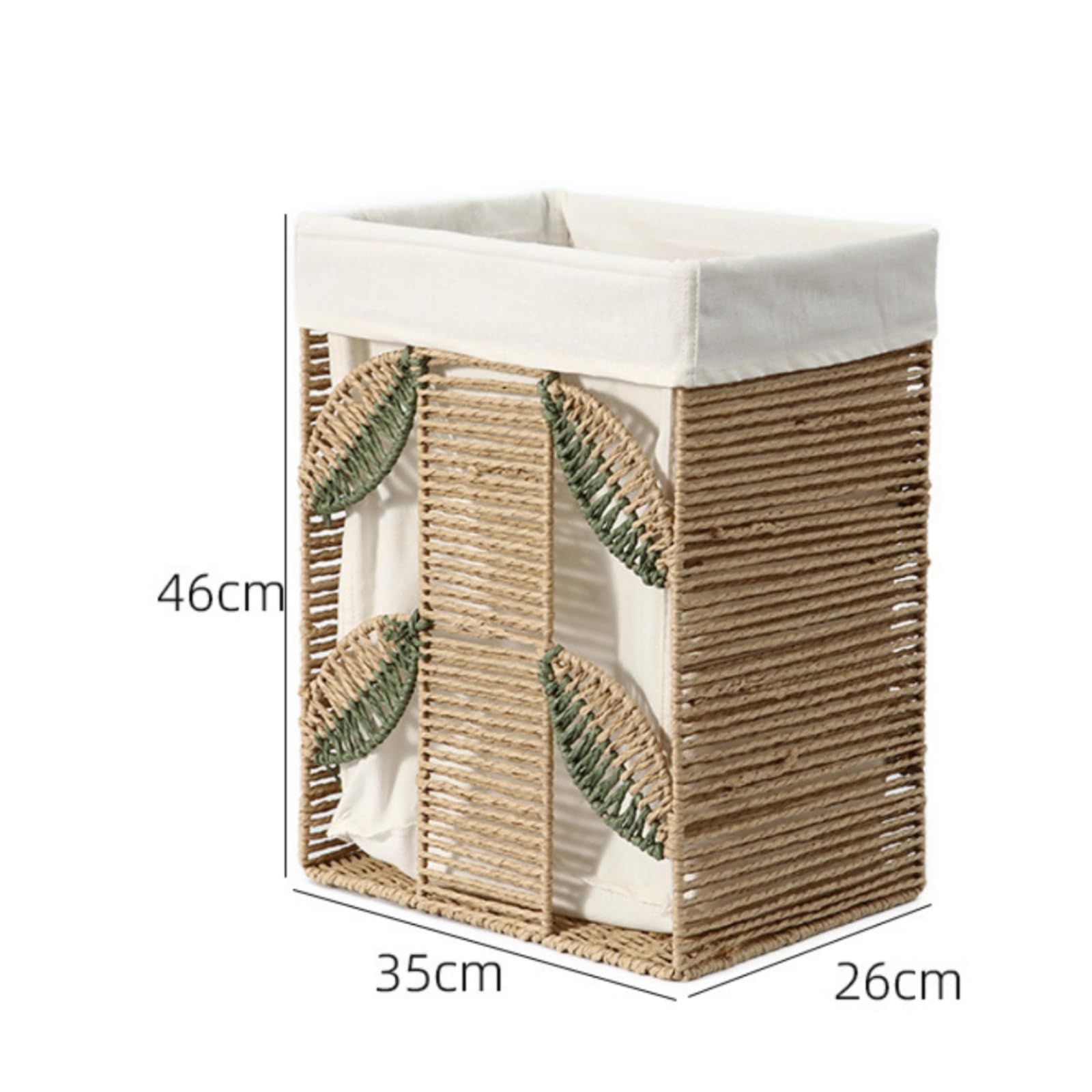 F Fityle Cesta de Almacenamiento Rectangular Tejida con Forro Extraíble Organizador Contenedor Cesto con Estructura Estable y para, Pequeño, style to 2