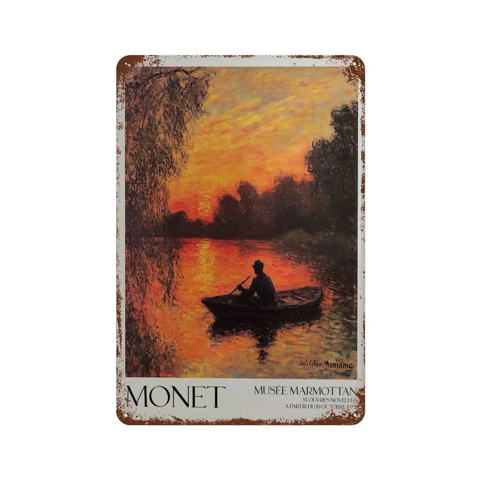 xiaoxiaoshen Claude Monet Exhibition Home Decor. Floral3 Wall Decor Art Metal Tin Poster Modern Home Decor Art Home Bar Shop Decorations Vintage Sign 30x20cm