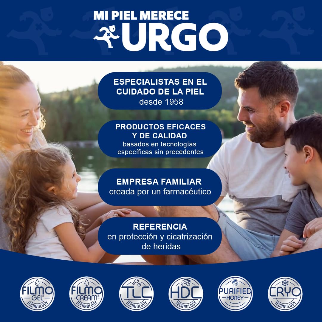 Urgo - Parche térmico terapéutico lumbar - Indicado para dolores musculares y articulares - Caja con 4 parches de 9 cm x 28,8 cm
