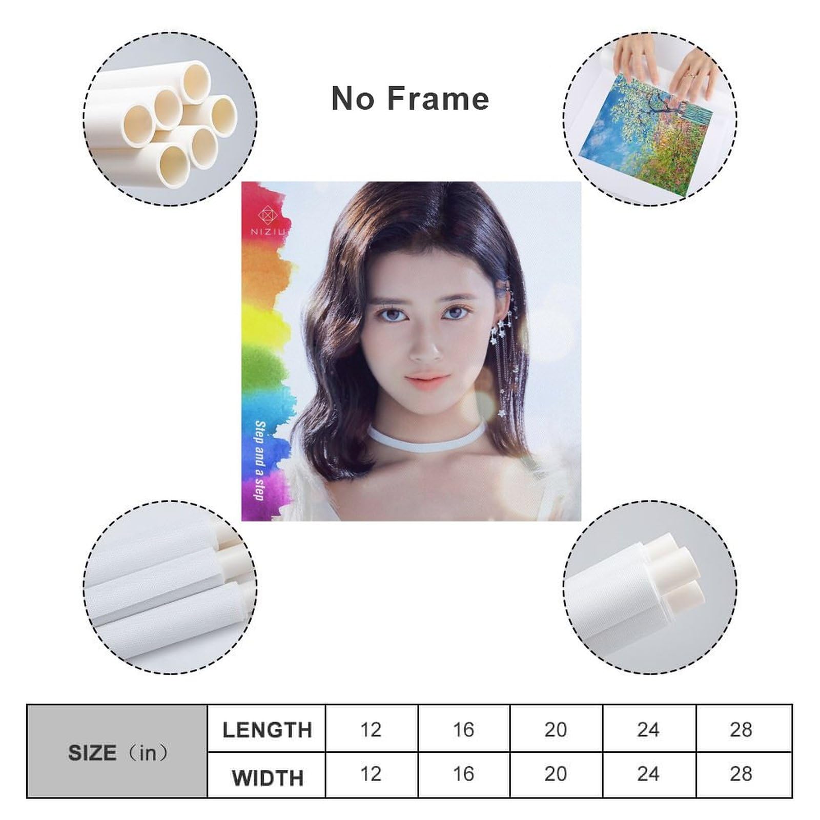 Amazon.co.jp: RIMA リマ NiziU ニジュー STEP AND A STEPキャンバス