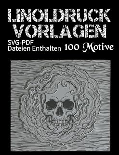 Linodruck Vorlagen Gruselig & Unheimlich: 100 Motive für Blockschnitzen und Druckgrafik, inklusive digitaler Dateien (PDF und SVG)