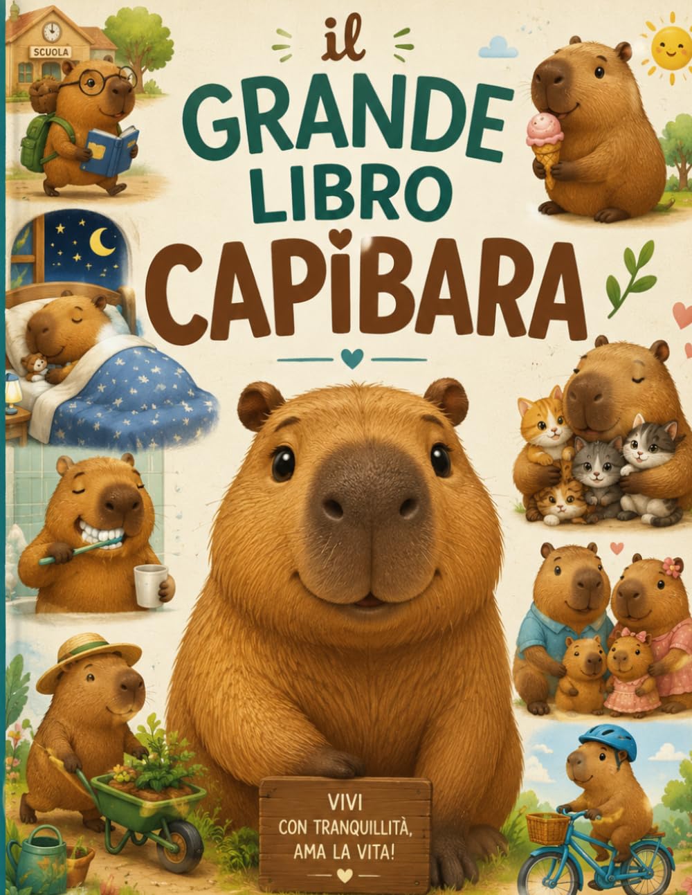Il Grande Libro Capibara: Simpatici disegni da colorare per bambini dai 4 agli 8 anni con animali, avventure e attività divertenti