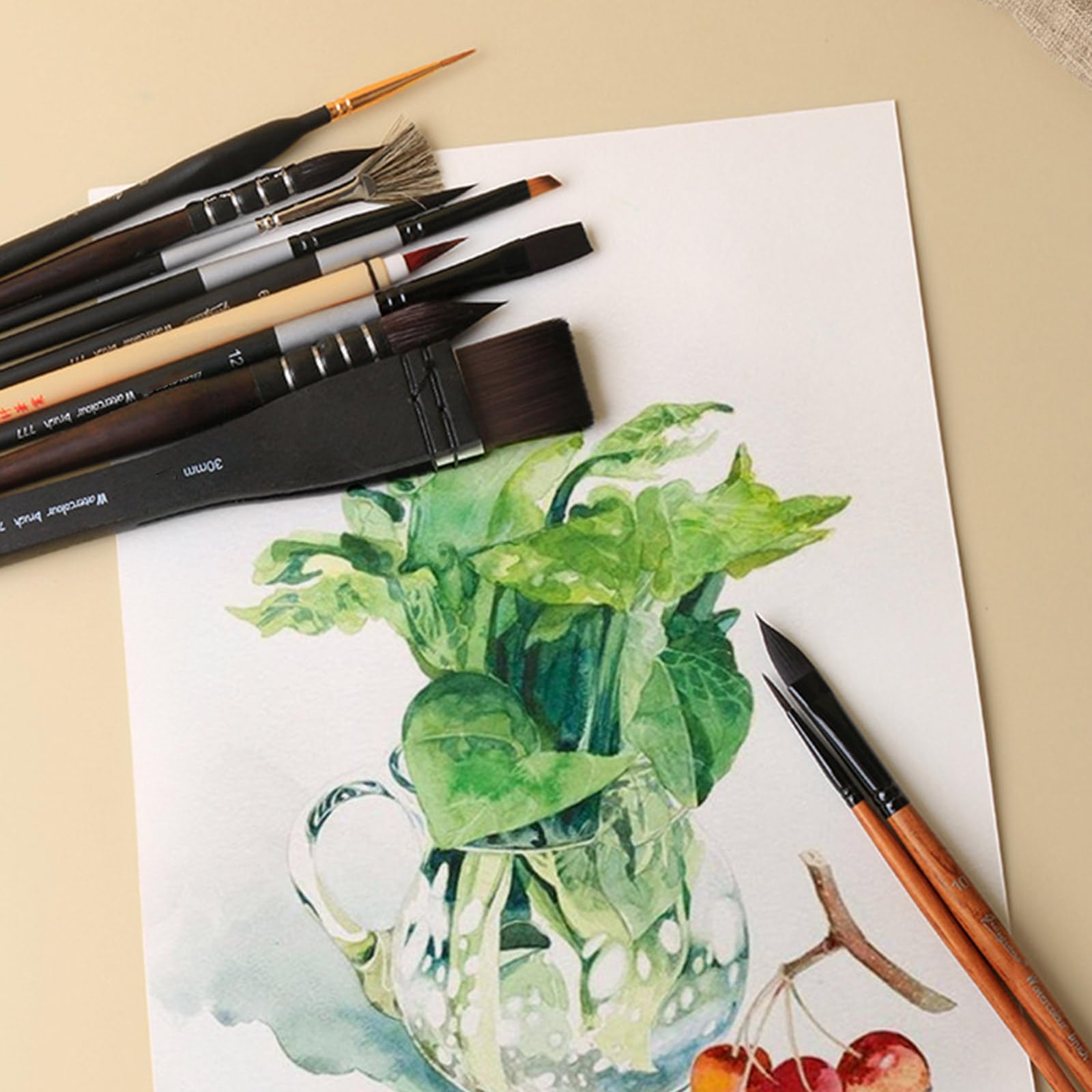 11 pinceles de pintura de artista para acuarela, acrílico, óleo, pintura rupestre, pintura corporal, con estuche organizador, suministros de arte para artistas