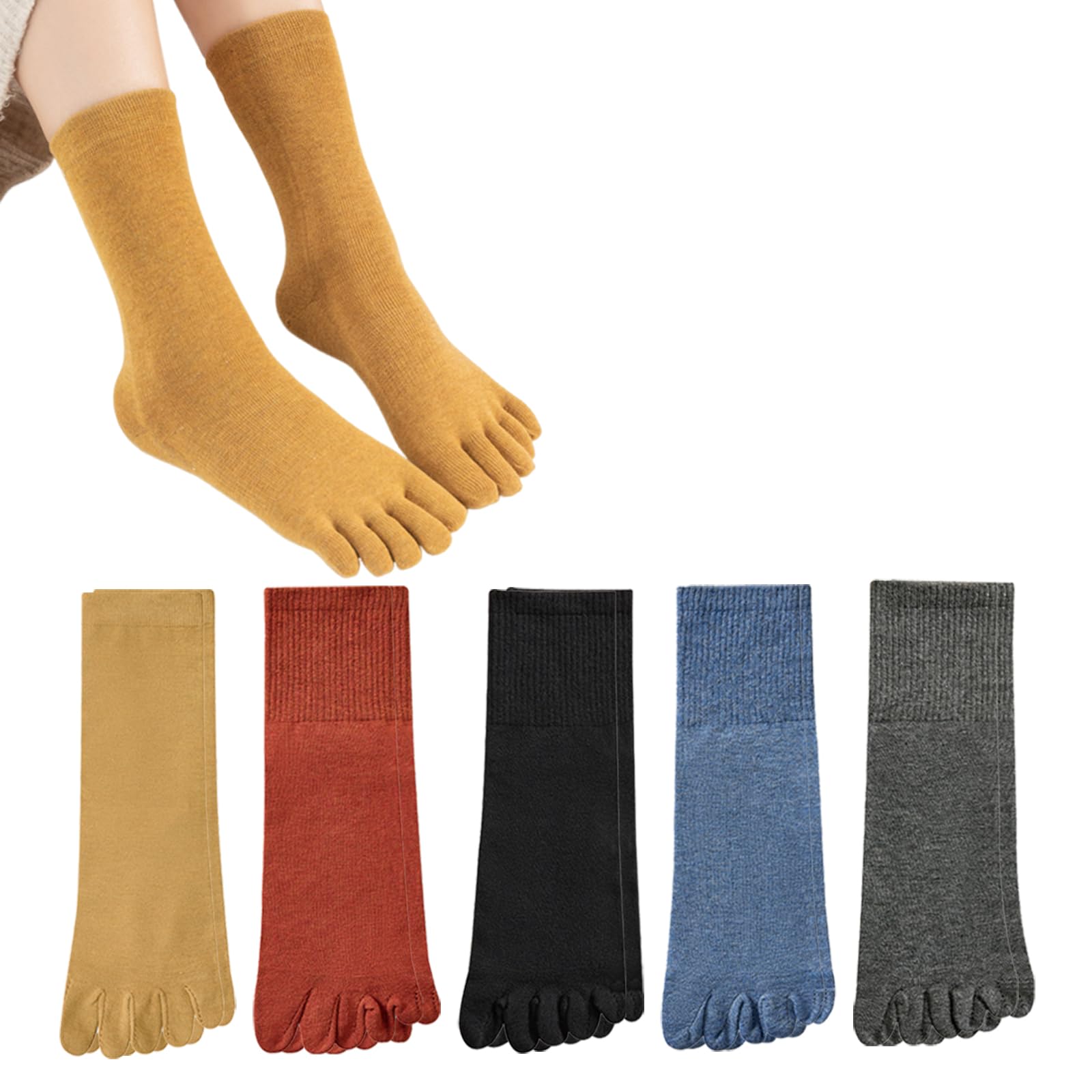 Amazon.co.jp: [LKCCTK] 冬用5本指ソックス レディース 5足セット 防寒