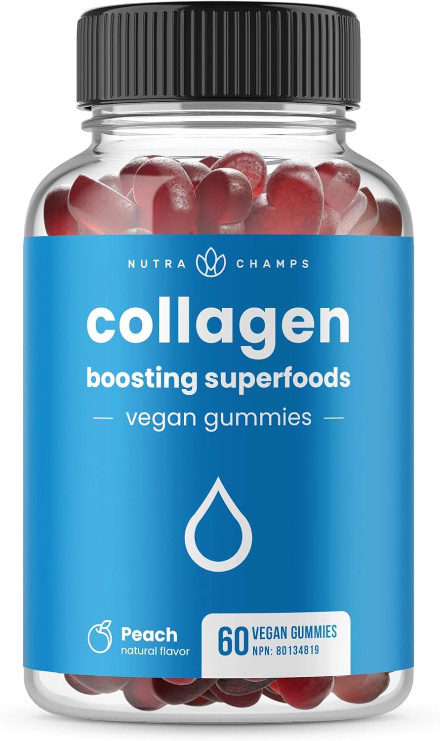 Vegan Collagen Boosting Gummies for Women & Men – Collagen Supplement with Vitamins A, C & E – Delicious Vitamins For Hair, Skin, Nail & Joint Support Vegan Collagen Boosting Gummies for Women & Men – Collagen Supplement with Vitamins A, C & E – Delicious Vitamins For Hair, Skin, Nail & Joint Support