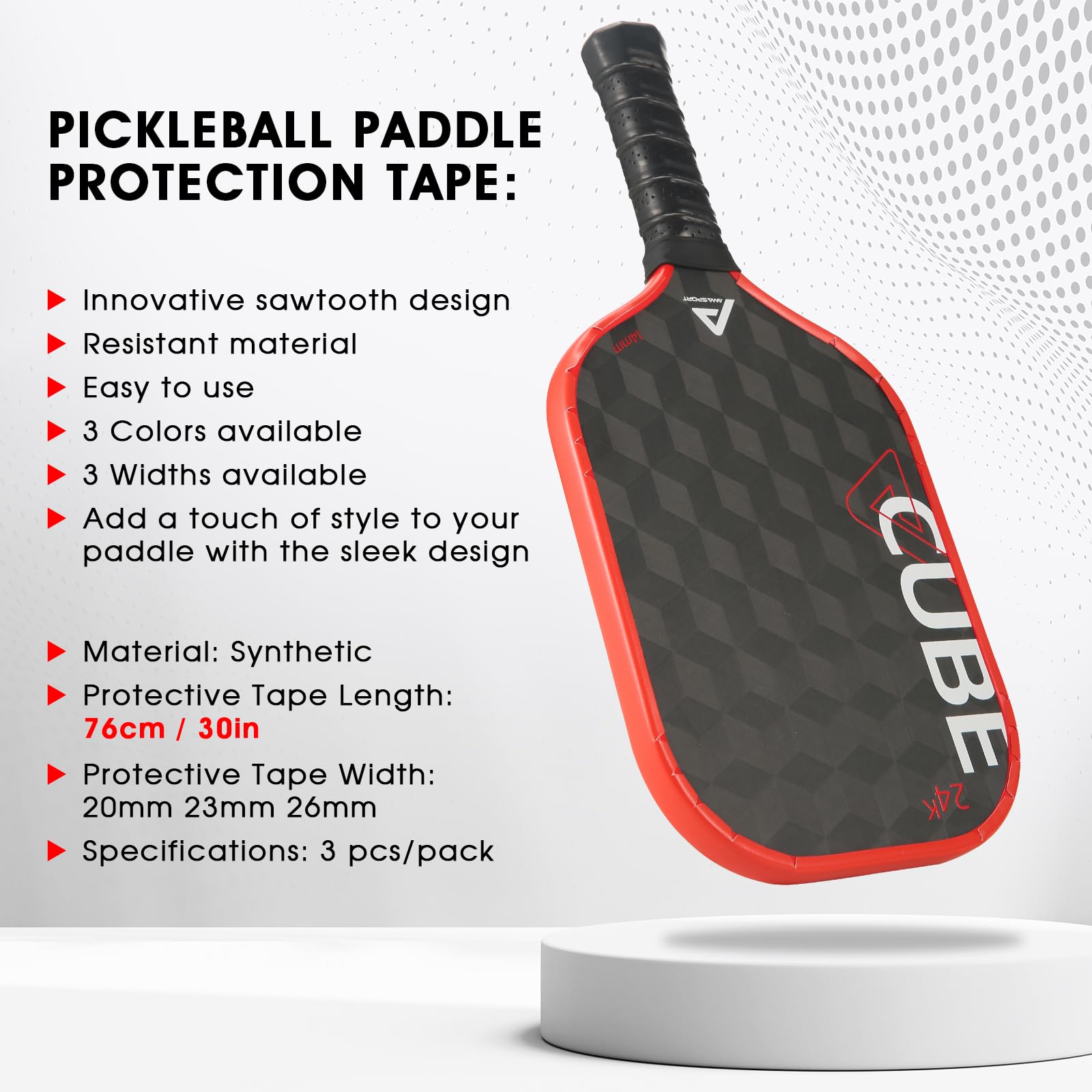 Pickleball Paddle Protection Tape Paddle Head Edge