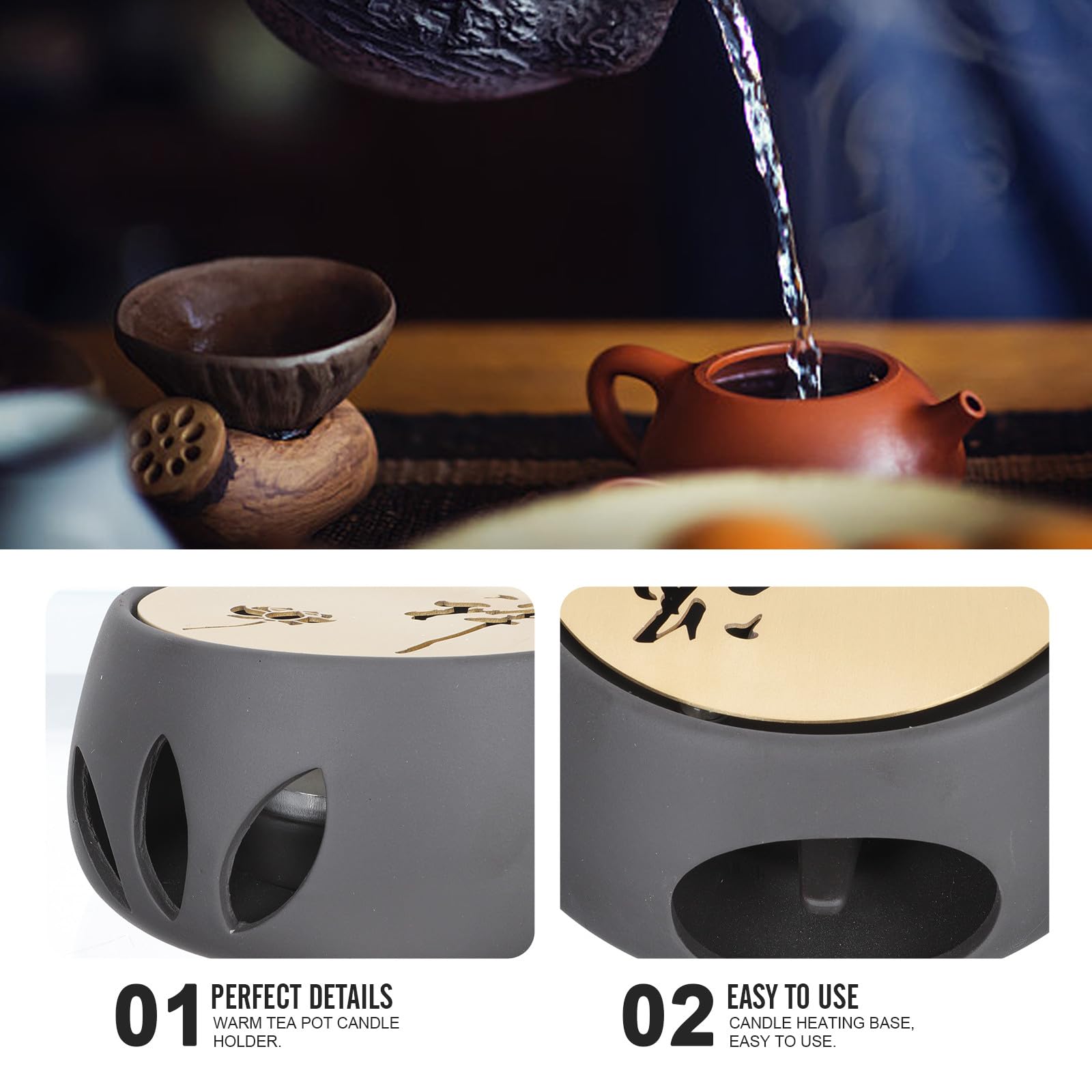 Calentador de Cerámica de Hogar Estilo Tetera Japonés