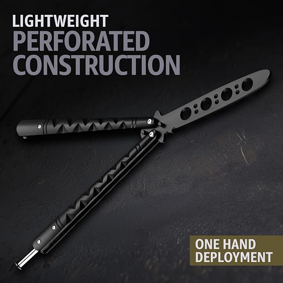 GOOD WORKER Butterfly Trainer Practice Knives NOT Real NOT Sharp Blade Dull Trick Butterfly Butter Fly Training CSGO