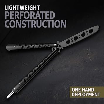 GOOD WORKER Butterfly Trainer Practice Knives NOT Real NOT Sharp Blade Dull Trick Butterfly Butter Fly Training CSGO