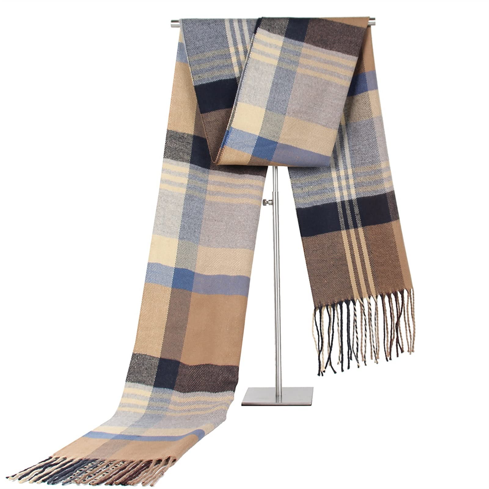 Sciarpa di Moda Scarpa da Uomo a Righe a Striped a Strisce di Mezza età Sciarpe e Stole (Color : A)