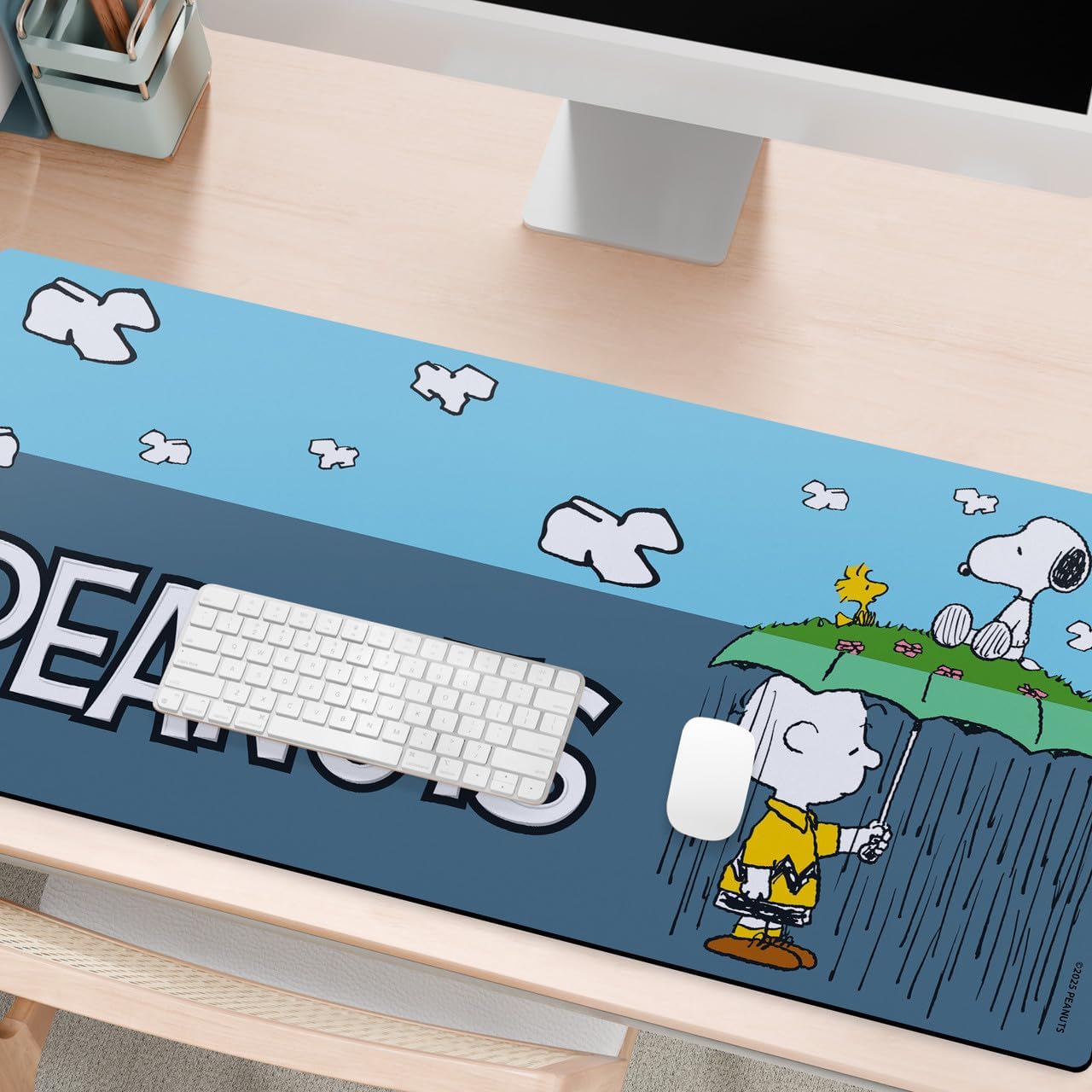 Head Case Designs Officially Licensed Peanuts Charlie, Snoopy, Woodstock Graphics 37.4 x 15.75 x 0.16 inches (900 x 400 mm) - XL Gaming Office Desk PC Keyboard Mouse Mat Pad