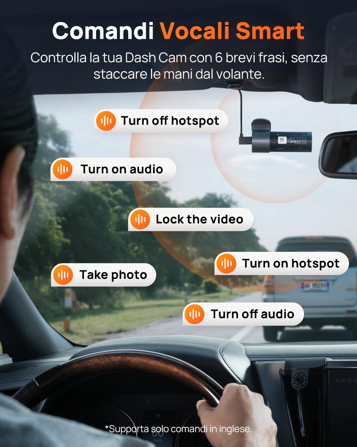 【70mai Dash Cam Auto M310 Plus 4K + UP03 Hardwire Kit Regolabile】