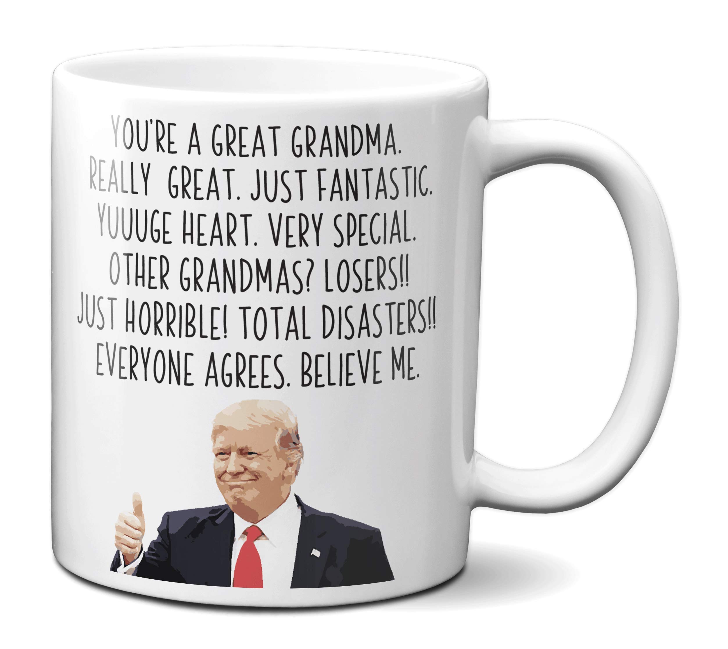 Ransalex Tasse à Café Humoristique Trump Pour Grand-mère - Cadeau
