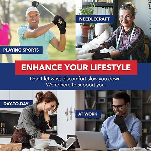 Miniatura 7 de Guantes de compresión para artritis desarrollados por médicos Incluye manual escrito por el médico idioma español no garantizado Alivia los síntomas