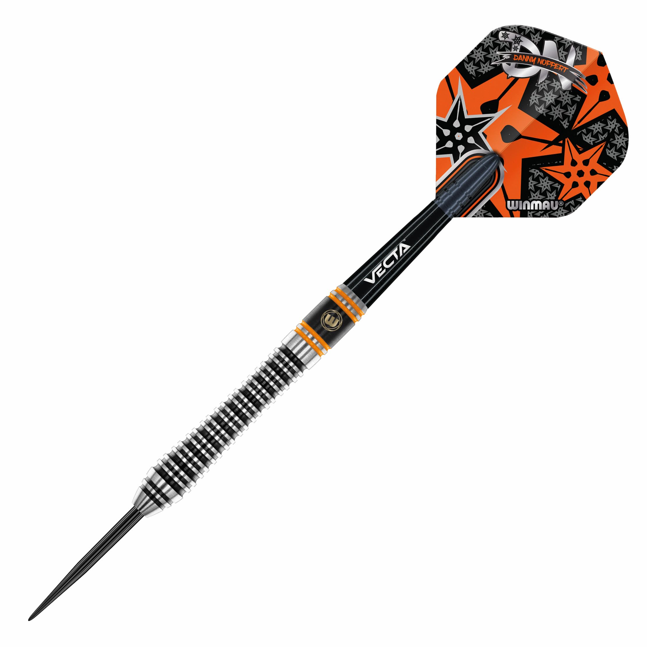 WINMAU Danny Noppert Signature Edition 2.0 Series Professional Tungsten Darts Set with Flights and Shafts (stems)