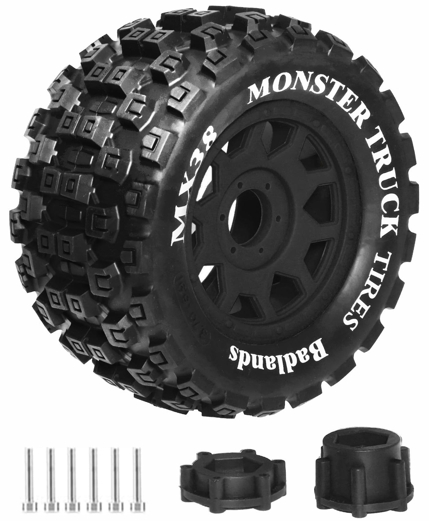 Set De 4 Ruedas Hexagonales Planas De 17 Mm Para Coches RC 1/8 Y 1/7 – Compatibles Con ZD, ARRMA, HSP, Kyosho Y HongNuo