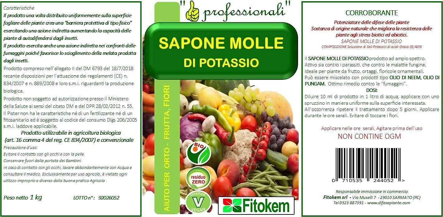 Fitokem Olio di Neem BIOLOGICO 1lt + Sapone Molle di potassio 1lt + Zoram-L 1lt - SNZ
