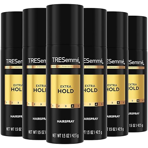 TRESemmé Laca para el cabello de viaje, sujeción extra, paquete de 6 – Spray hidratante para el cabello, antihumedad, productos para el cabello