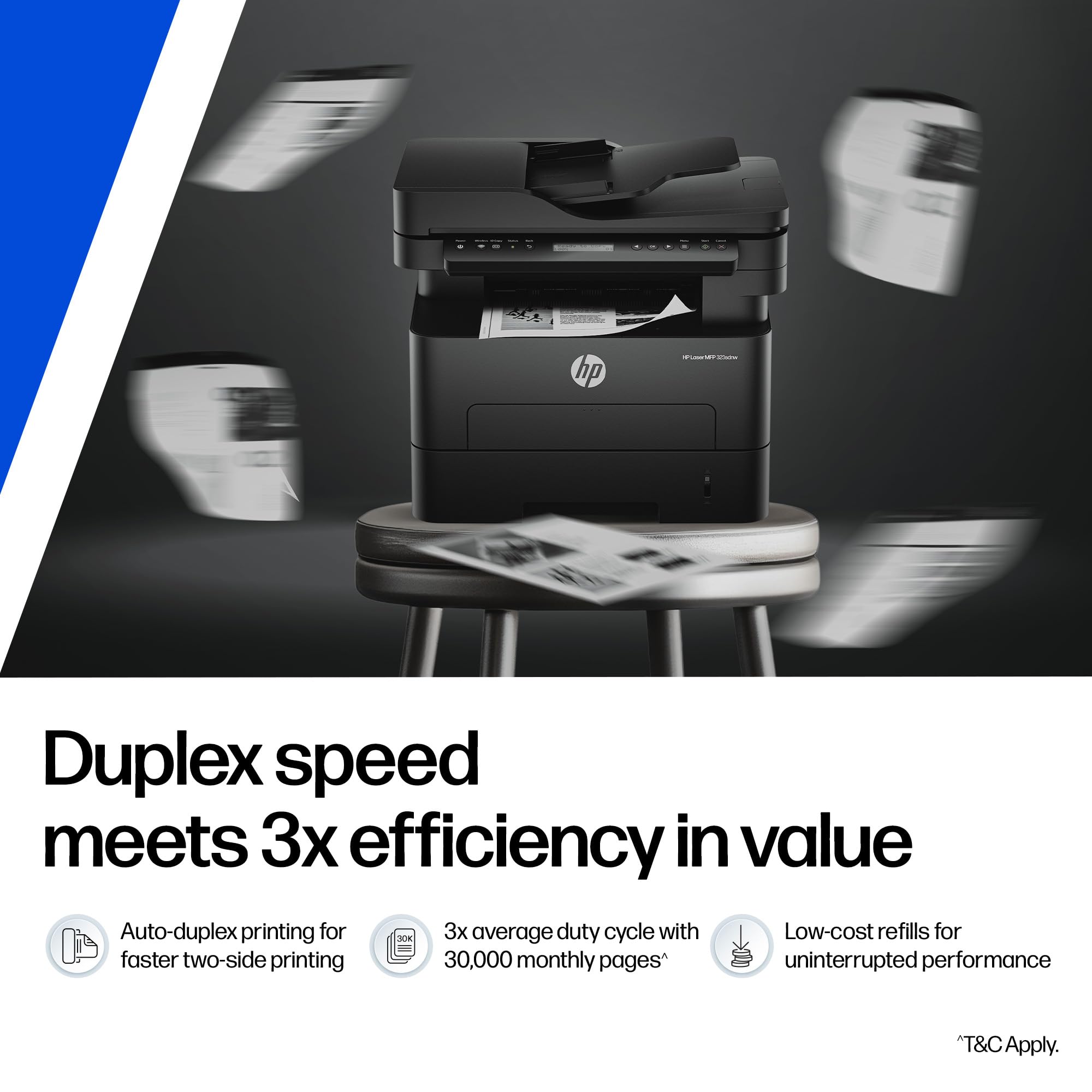 HP 323sdnw Auto Duplex WiFi Laser Printer (New Launch) with ADF, Print Scan Copy, LCD Display, 30 PPM, 256 MB Memory, Black — Amazon image 5