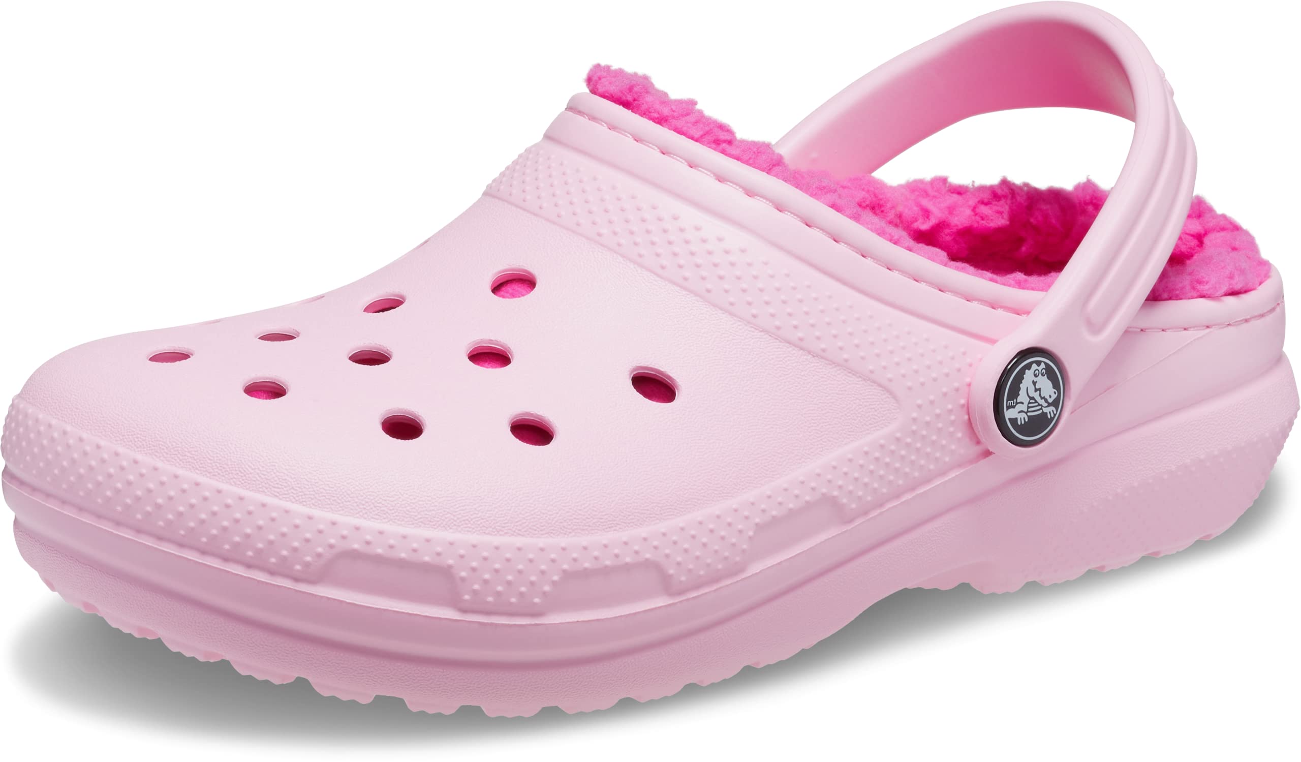 Crocs Kids Classic Lined Clogs for Toddlers - Synthetic Upper &amp; Lining - Synthetic Outsole &amp; Insole Flamingo 6 Toddler M