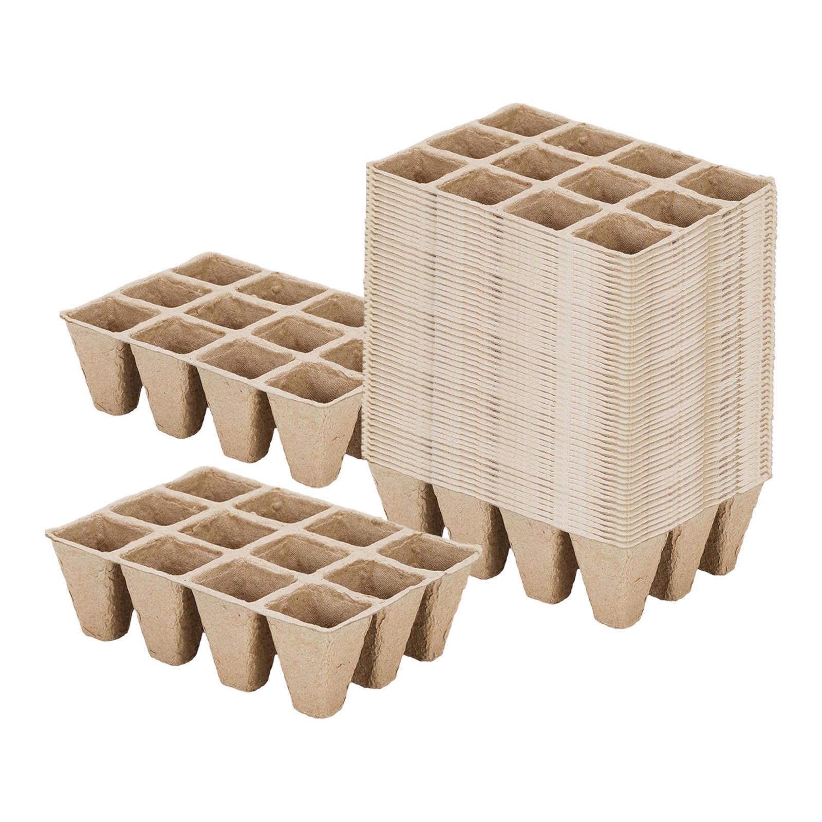 Seedling Trays Multipurpose Planting Container for Vegetables Patio Backyard 12 grids S-picture-20
